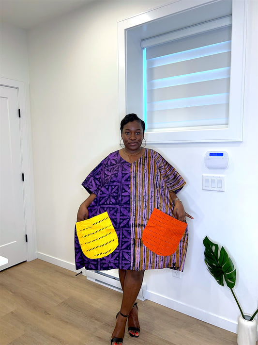 Combo adire mini dress