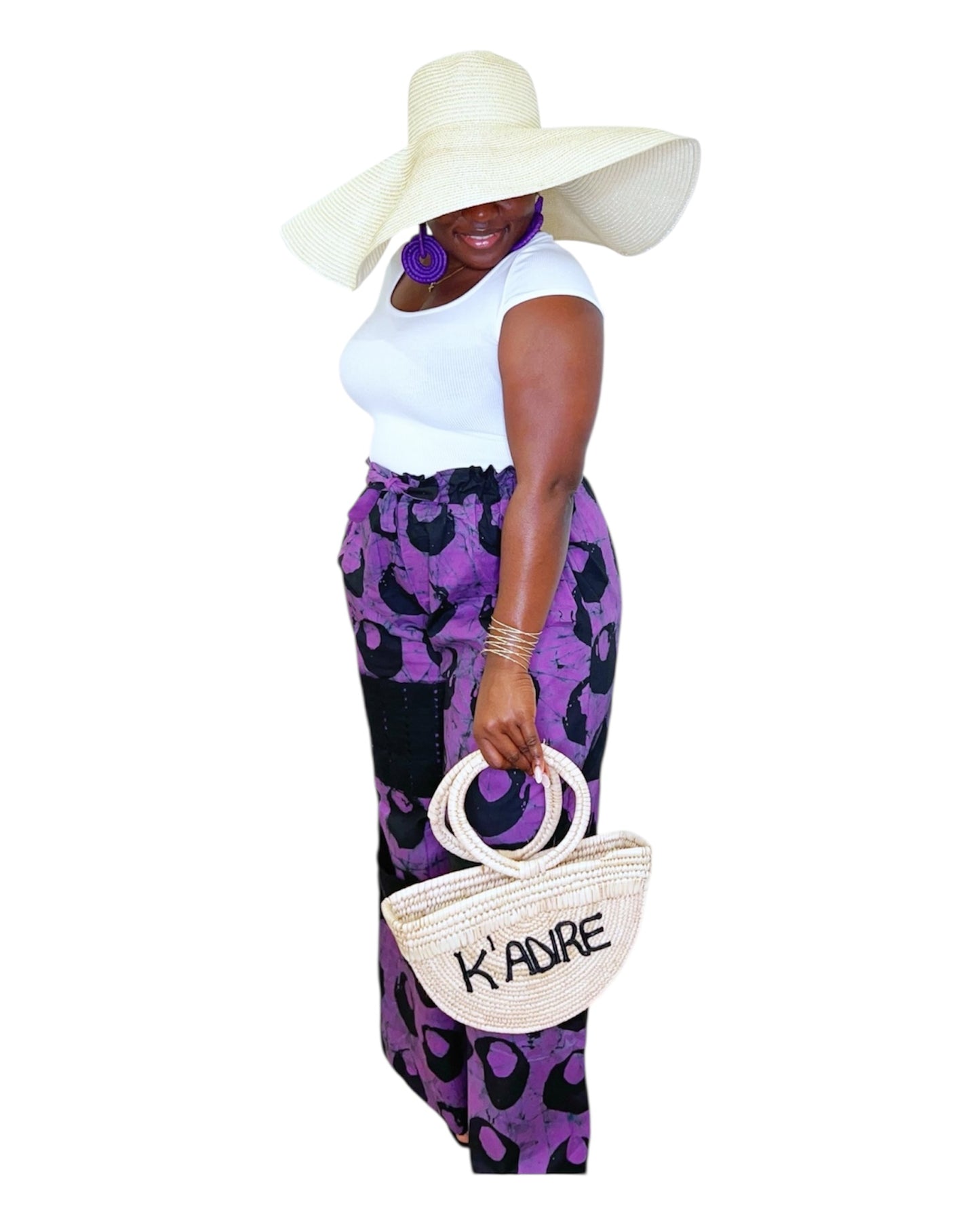 Purple adire pant