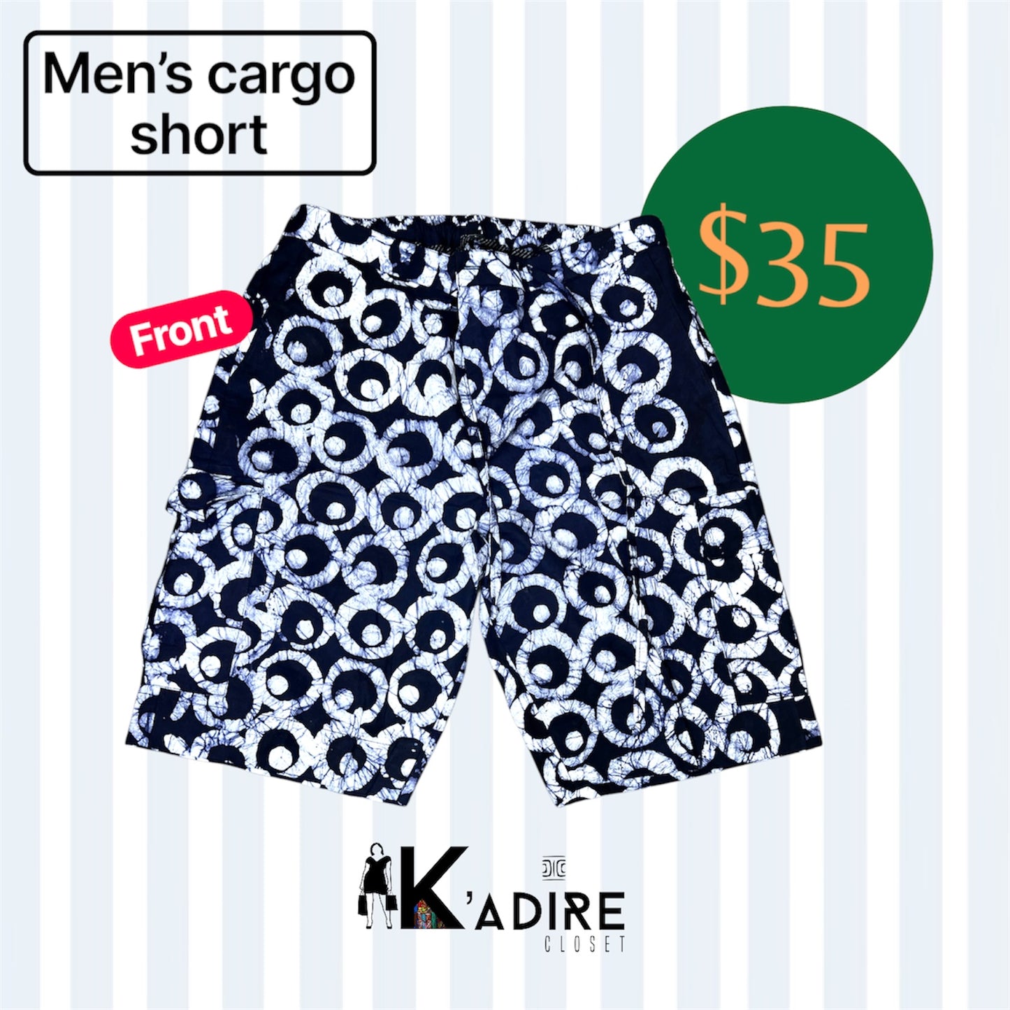 Men's Adire Cargo short