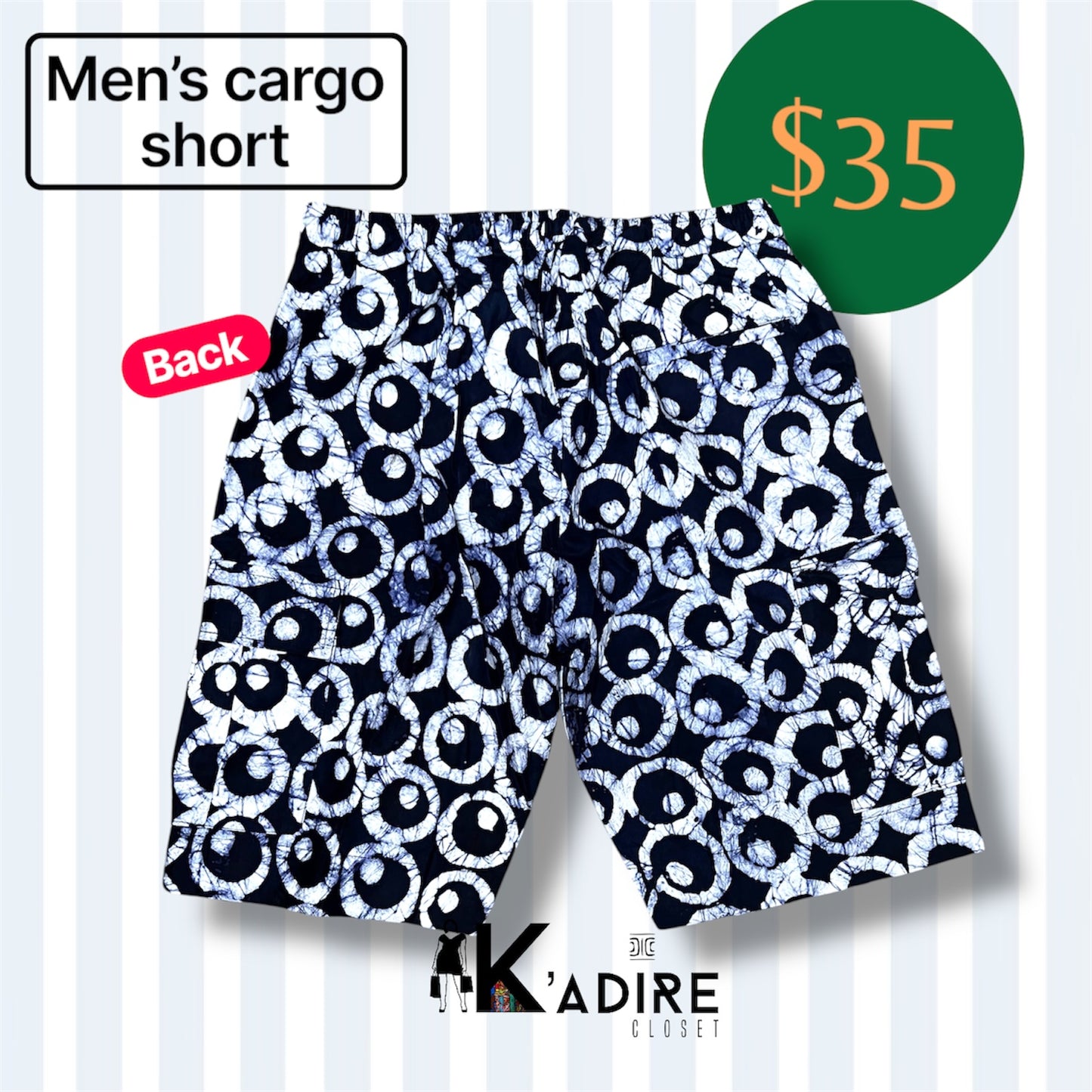 Men's Adire Cargo short