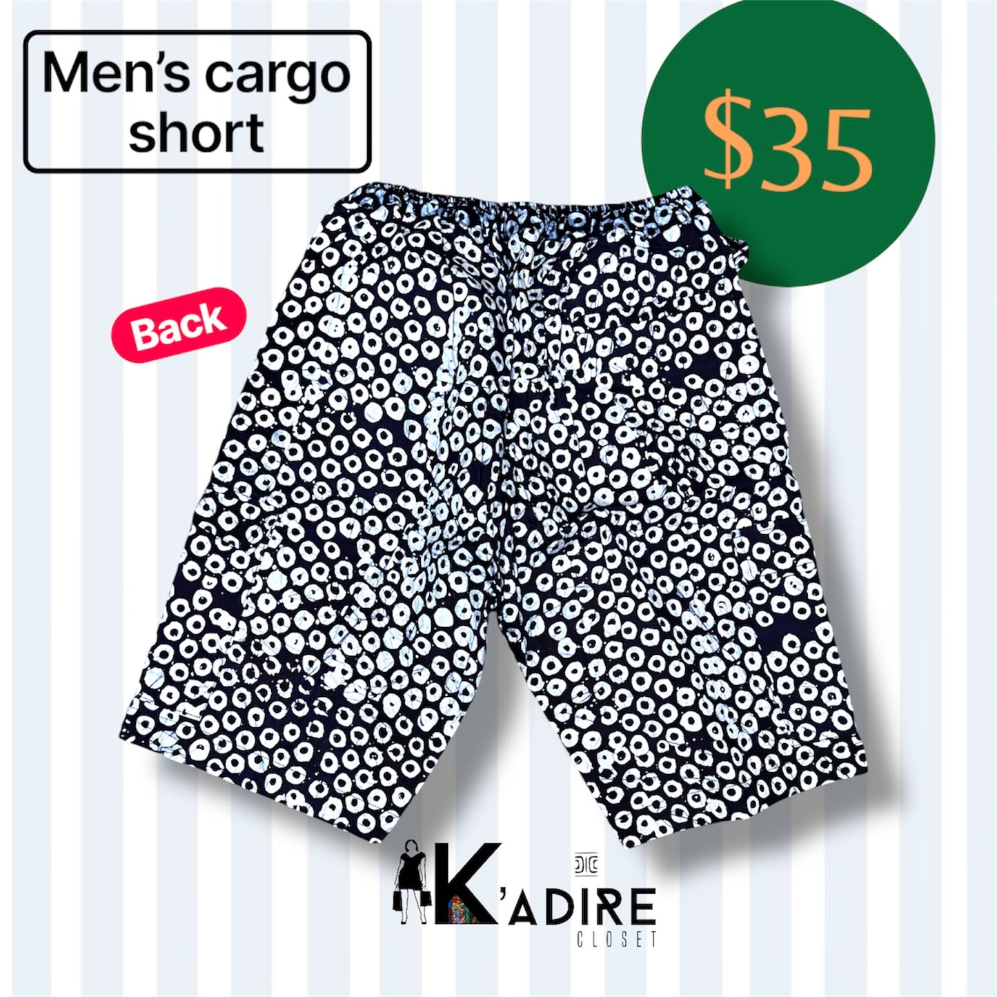 Men's Adire Cargo short